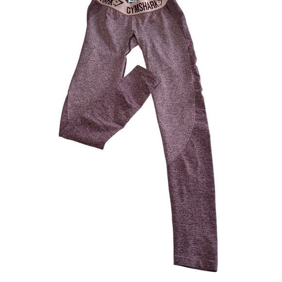 Gymshark Heathered Burgandy Full Length Leggings Size Small - Picture 3 of 4